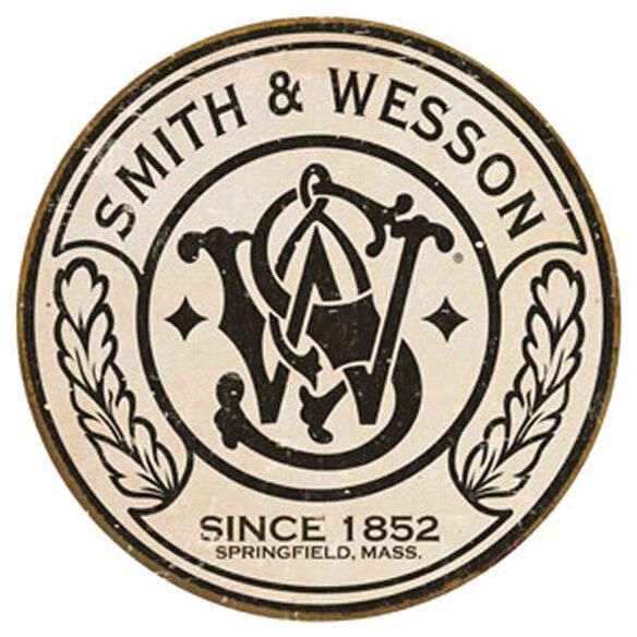 Smith & Wesson&reg; Circle Logo Round Tin Sign