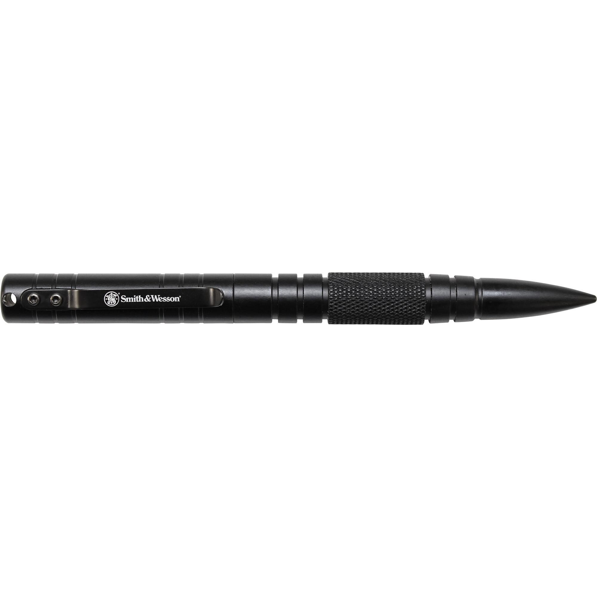 Survival Smith & Wesson M&P 6in Aircraft Aluminum Refillable Tactical Twist Cap Pen with Spring Loaded Window Punch for Outdoor Camping and EDC 