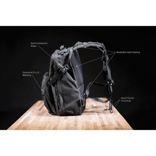 Smith /& Wesson 110017 Duty Series MOLLE Webbing Black Nylon Tactical Backpack