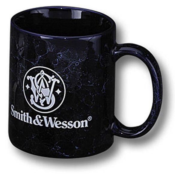 Blue Marbled Coffee Mug With Logo
