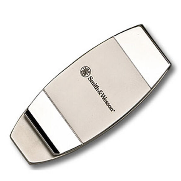 Two Tone Silver Money Clip W/Logo