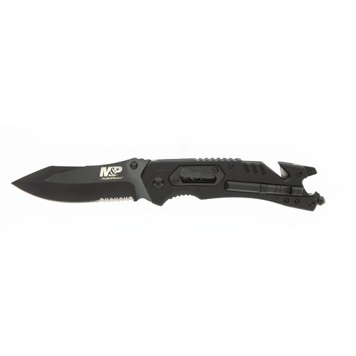 8 Tac Force EDC Textured Rubber Grip Black Tactical Pocket Knife