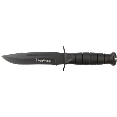 Smith & Wesson® CKSUR1 Search & Rescue Clip Point Fixed Blade Knife Rubberized Aluminum Handle