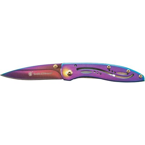 Frame Lock Folding Pocket Knife Drop Point Blade Steel Handle