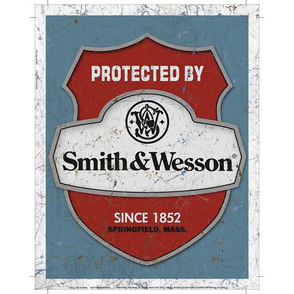 Protected By Smith & Wesson&reg; Tin Sign