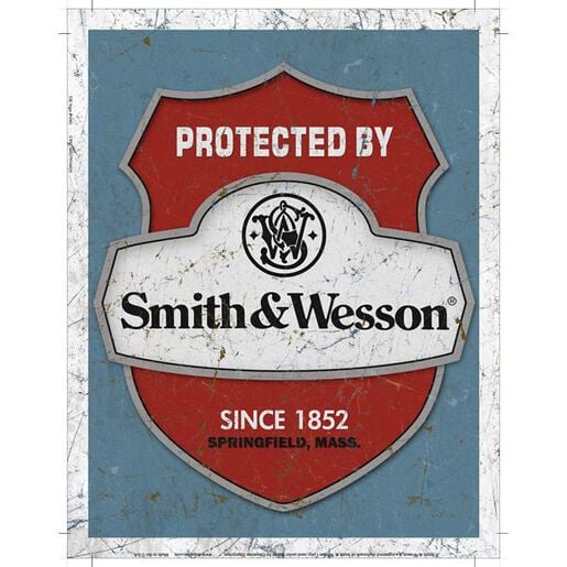 Protected By Smith & Wesson® Tin Sign