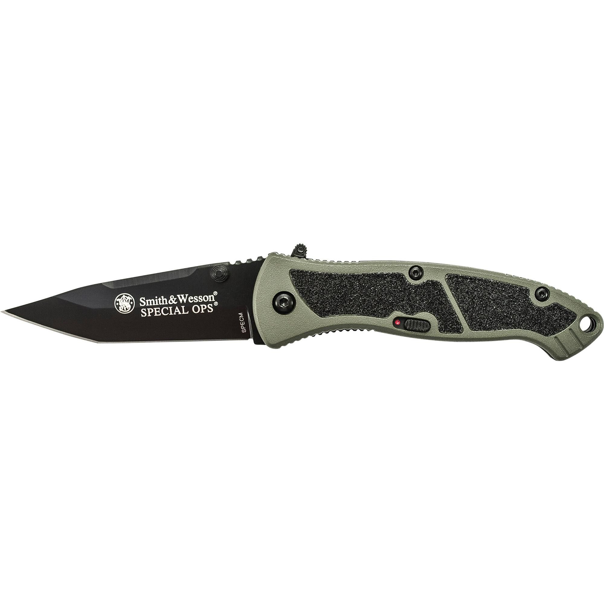 Smith and Wesson SPECM Medium Special Ops T6061 Aircraft Aluminum Green Handle for sale online 