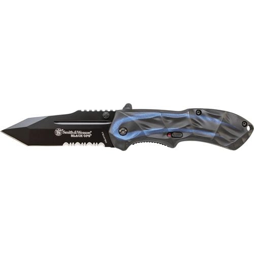 Smith & Wesson® SWBLOP3TBLS Black Ops M.A.G.I.C.® Assisted Opening Tanto Folding Knife