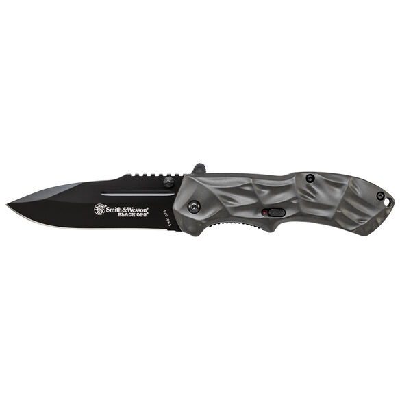 Smith & Wesson&reg; SWBLOP3 Black Ops M.A.G.I.C.&reg; Assisted Opening Drop Point Folding Knife