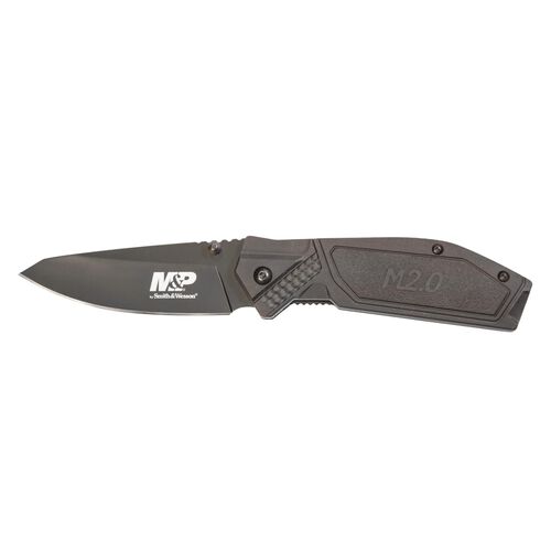 Drop Point Blade Black/Grey Handle