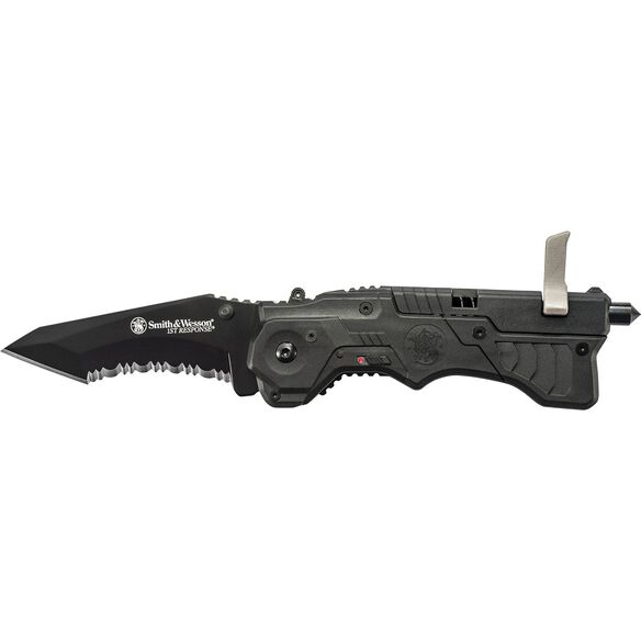 Smith & Wesson&reg; SW911B 1st Response&reg; M.A.G.I.C.&reg; Assisted Opening Liner Lock Folding Knife & Rescue Tool