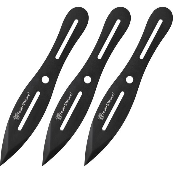 Smith & Wesson&reg; Bullseye 8" Throwing Knives, 3-Pack Black