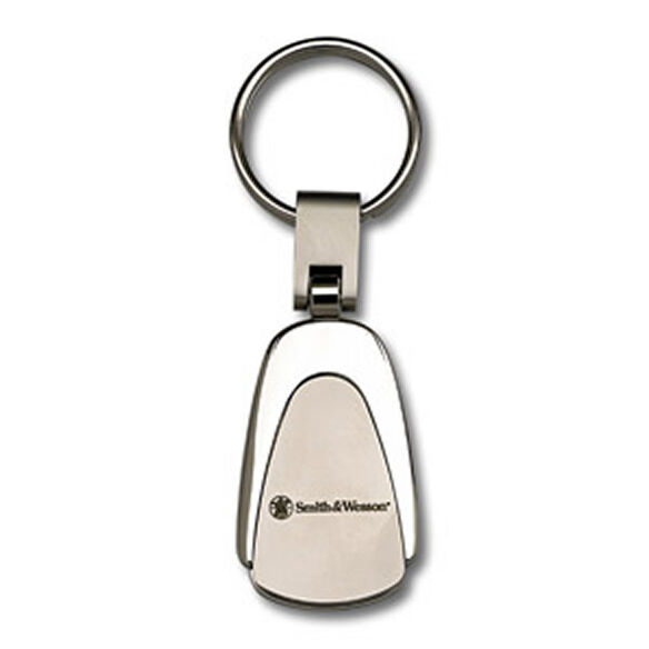 Two Tone Silver Key Tag W/Logo