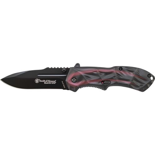 Black Ops M.A.G.I.C.® Assisted Opening Liner Lock Folding Knife Drop Point Blade Aluminum Handle