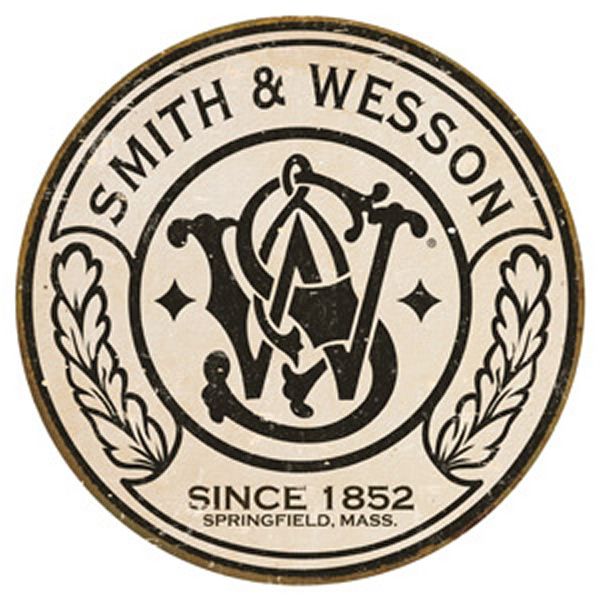 Smith and Wesson Revolvers Springfield Mass Tin Metal Sign W/ FREE PATCH handgun 